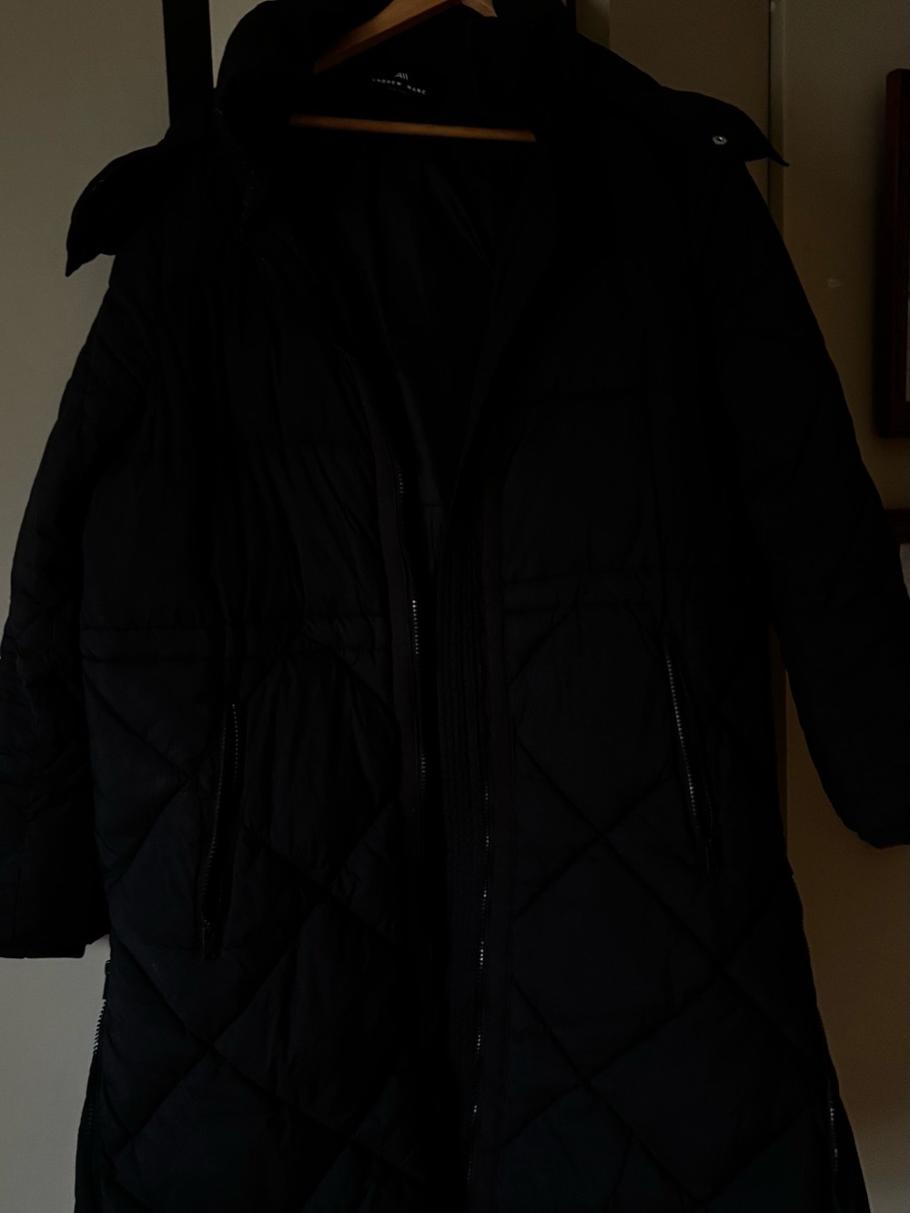 Andrew Marc Black Quilted Puffer Coat